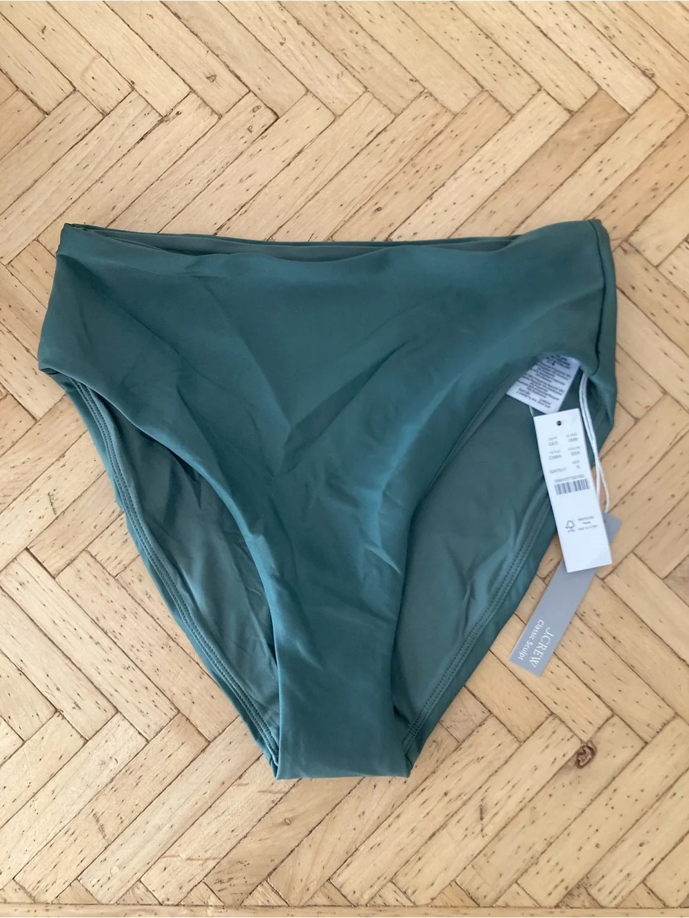 J Crew Hallie high-waisted bikini bottom- small- Simply Sage